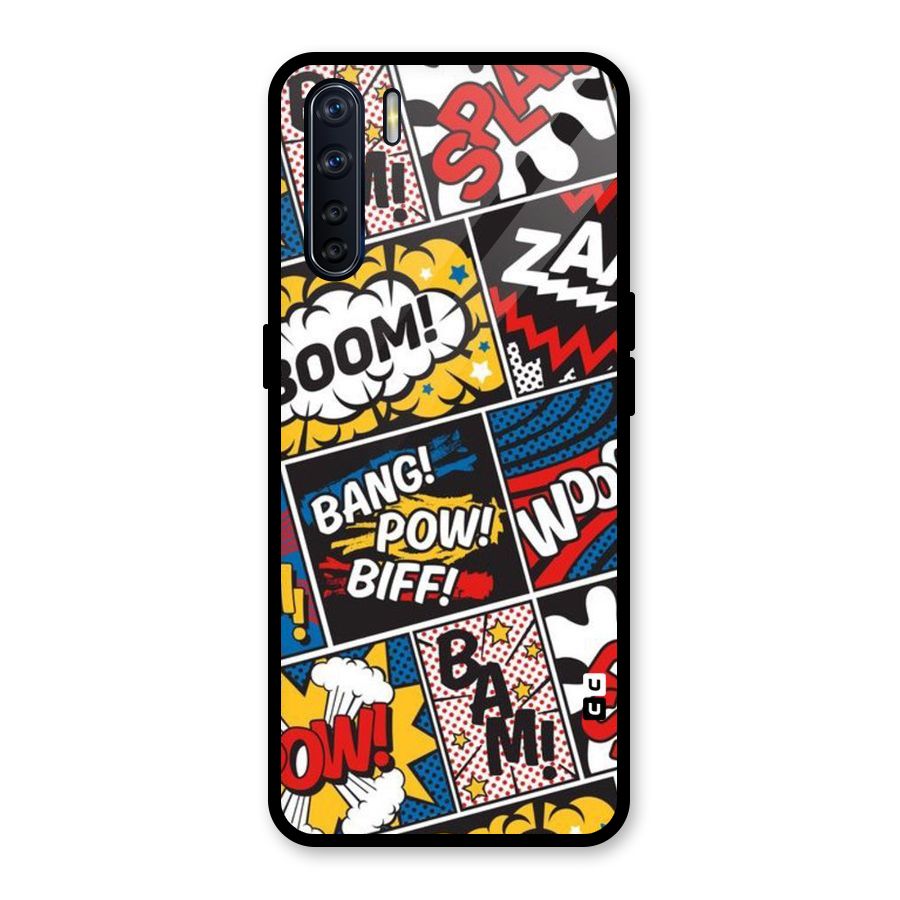 Bam Pattern Glass Back Case for Oppo F15