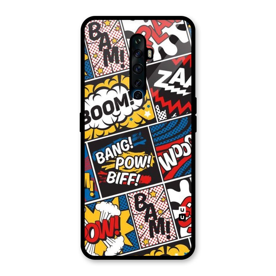 Bam Pattern Glass Back Case for Oppo Reno2 F