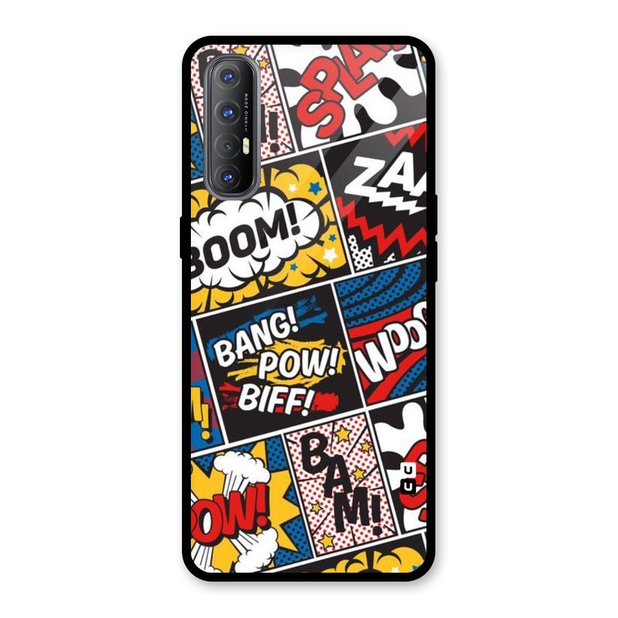 Bam Pattern Glass Back Case for Oppo Reno3 Pro