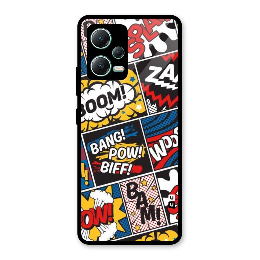 Bam Pattern Glass Back Case for Redmi Note 12 5G