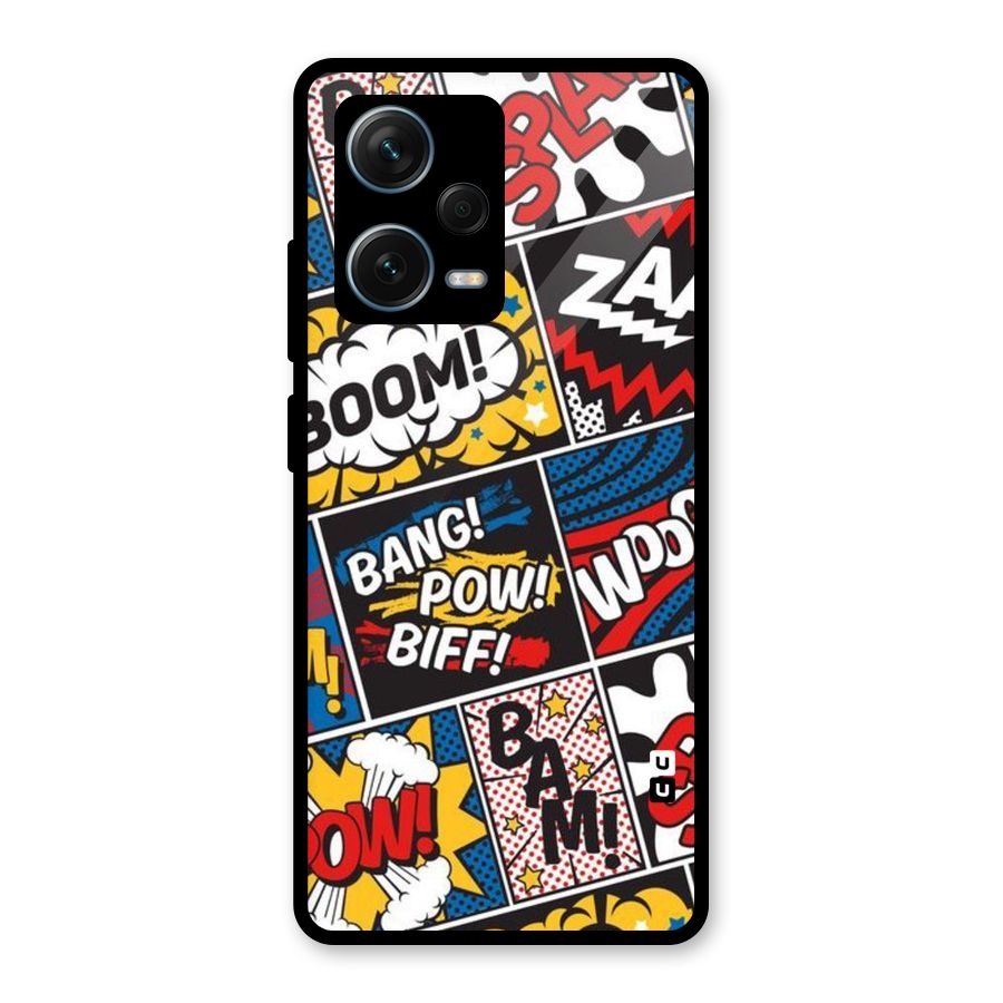 Bam Pattern Glass Back Case for Redmi Note 12 Pro Plus 5G
