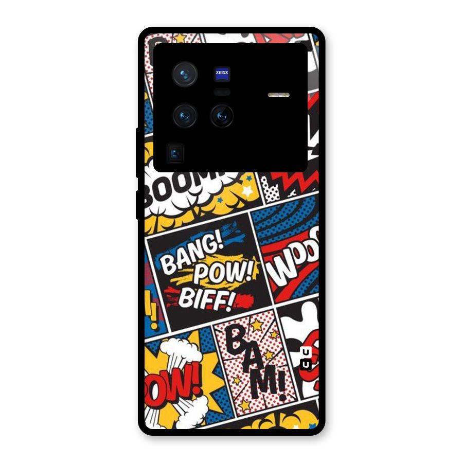 Bam Pattern Glass Back Case for Vivo X80 Pro