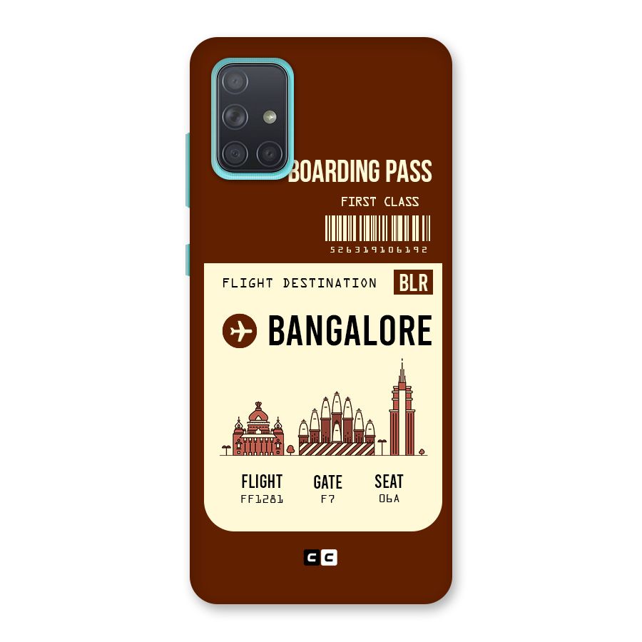 Bangalore Boarding Pass Back Case for Galaxy A71