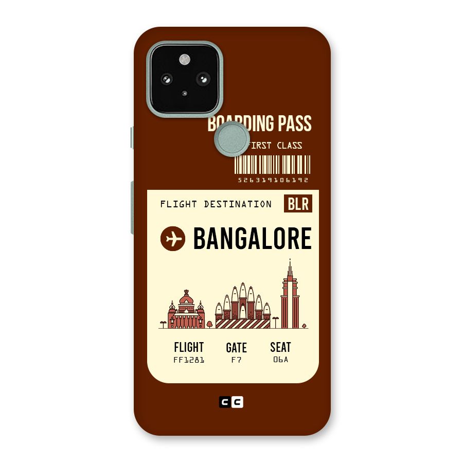 Bangalore Boarding Pass Back Case for Google Pixel 5
