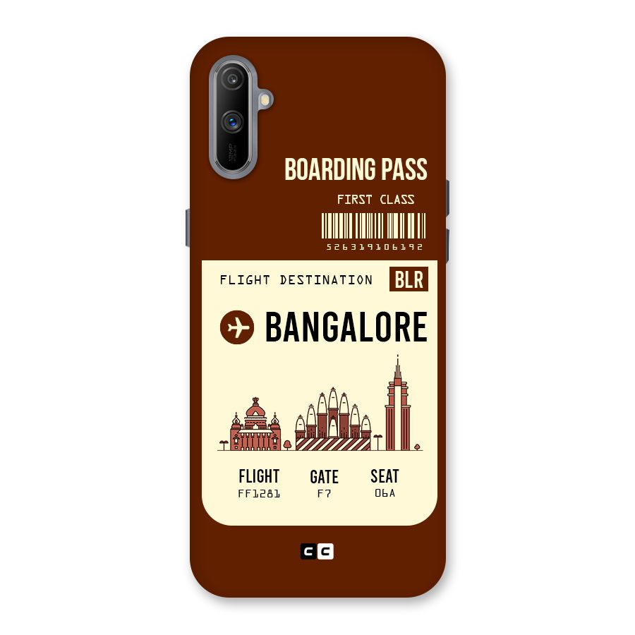 Bangalore Boarding Pass Back Case for Realme C3