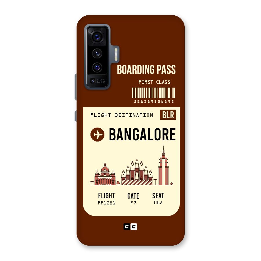 Bangalore Boarding Pass Back Case for Vivo X50