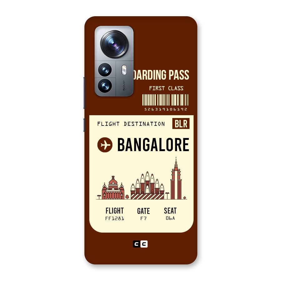 Bangalore Boarding Pass Back Case for Xiaomi 12 Pro