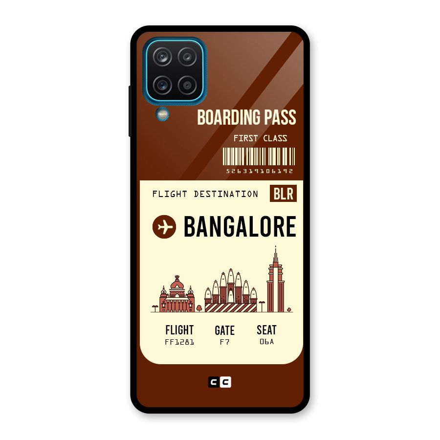 Bangalore Boarding Pass Glass Back Case for Galaxy A12