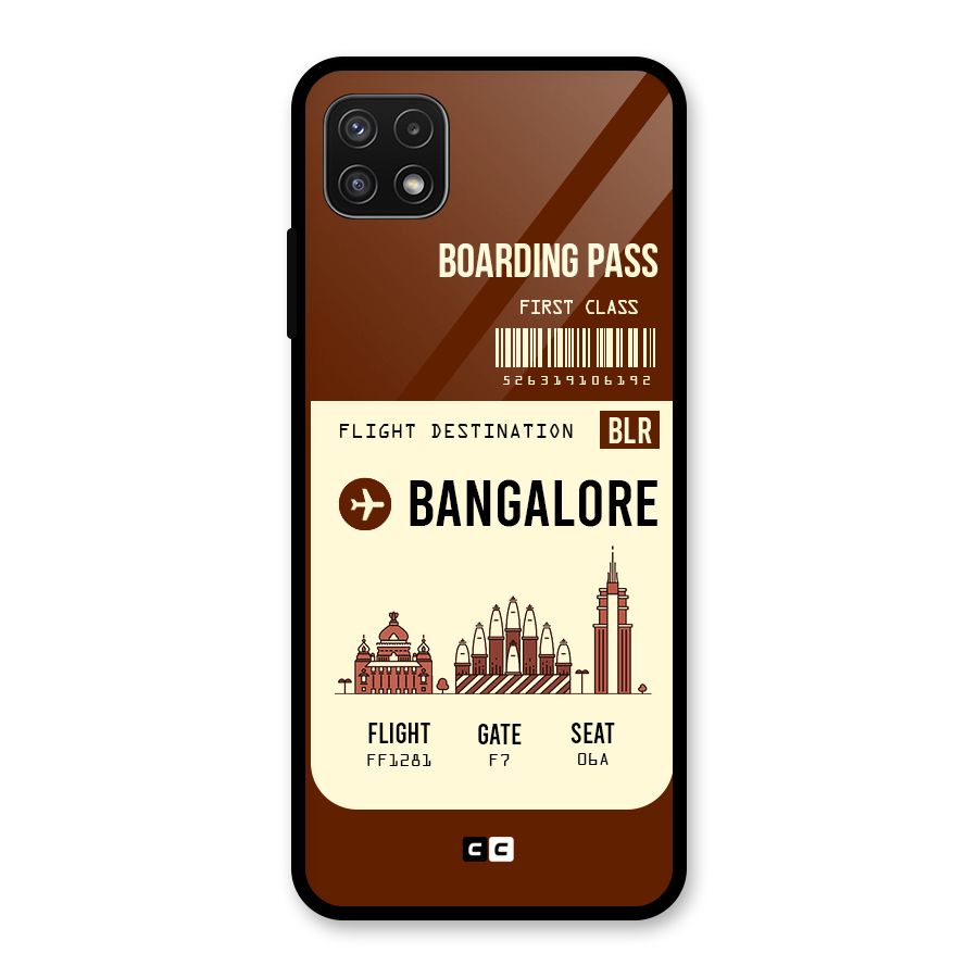 Bangalore Boarding Pass Glass Back Case for Galaxy A22 5G
