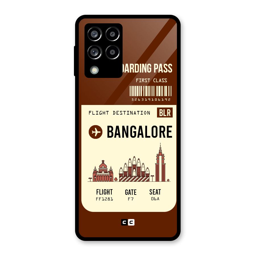 Bangalore Boarding Pass Glass Back Case for Galaxy M53 5G