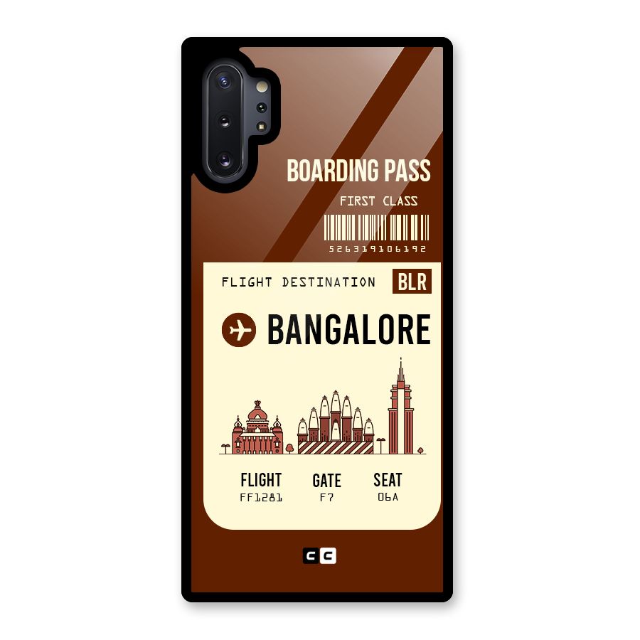 Bangalore Boarding Pass Glass Back Case for Galaxy Note 10 Plus