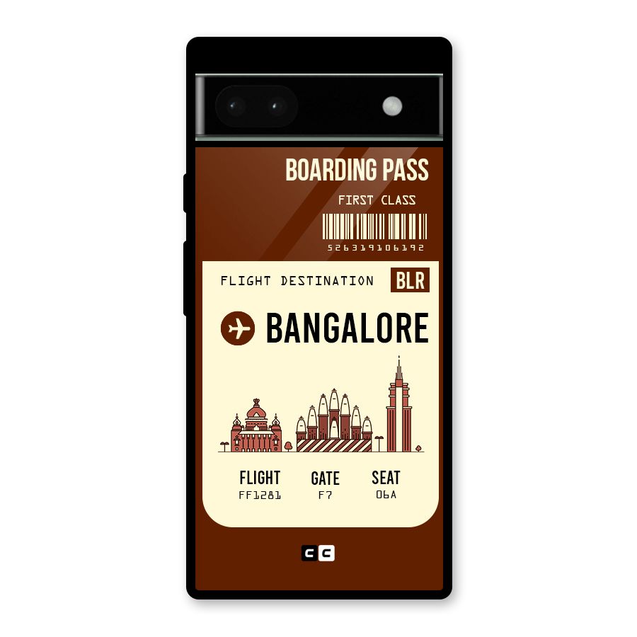 Bangalore Boarding Pass Glass Back Case for Google Pixel 6a