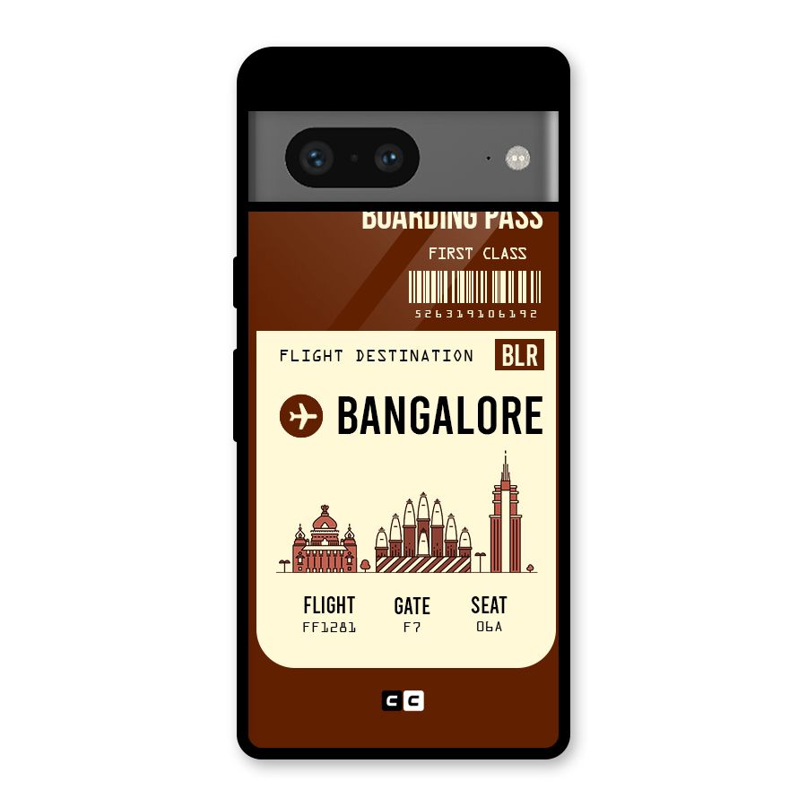 Bangalore Boarding Pass Glass Back Case for Google Pixel 7