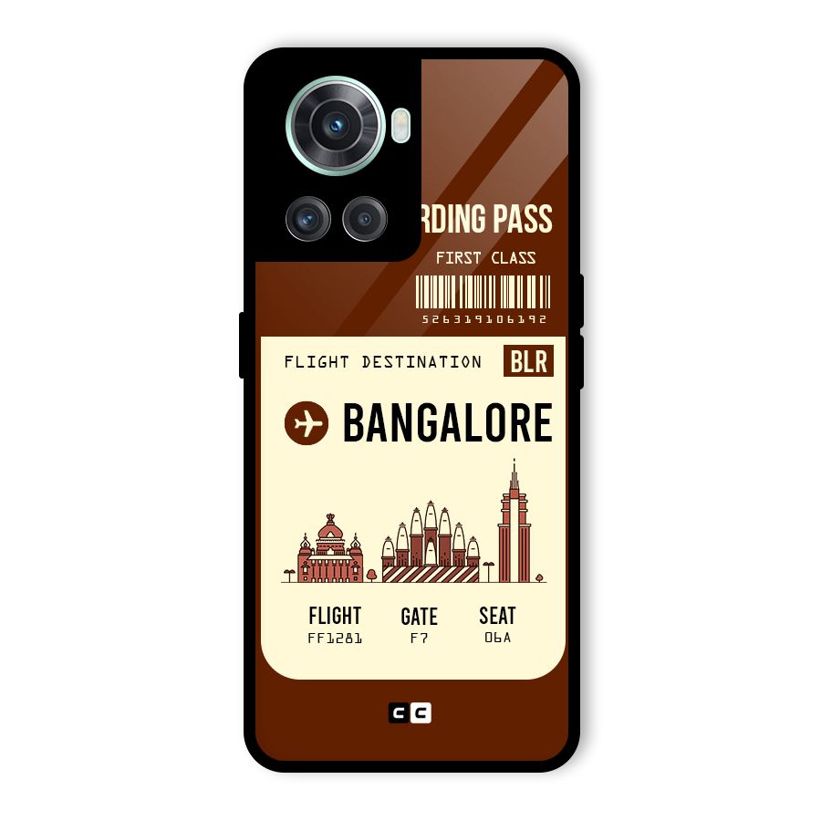 Bangalore Boarding Pass Glass Back Case for OnePlus 10R