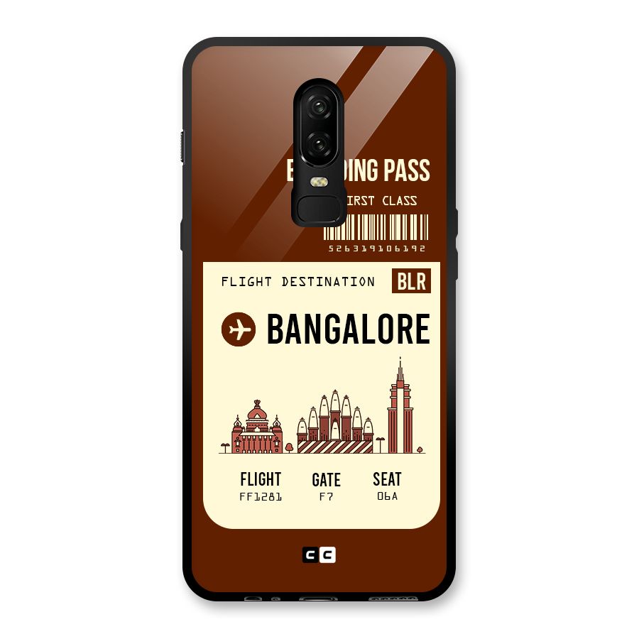 Bangalore Boarding Pass Glass Back Case for OnePlus 6