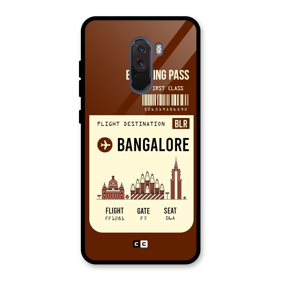 Bangalore Boarding Pass Glass Back Case for Poco F1