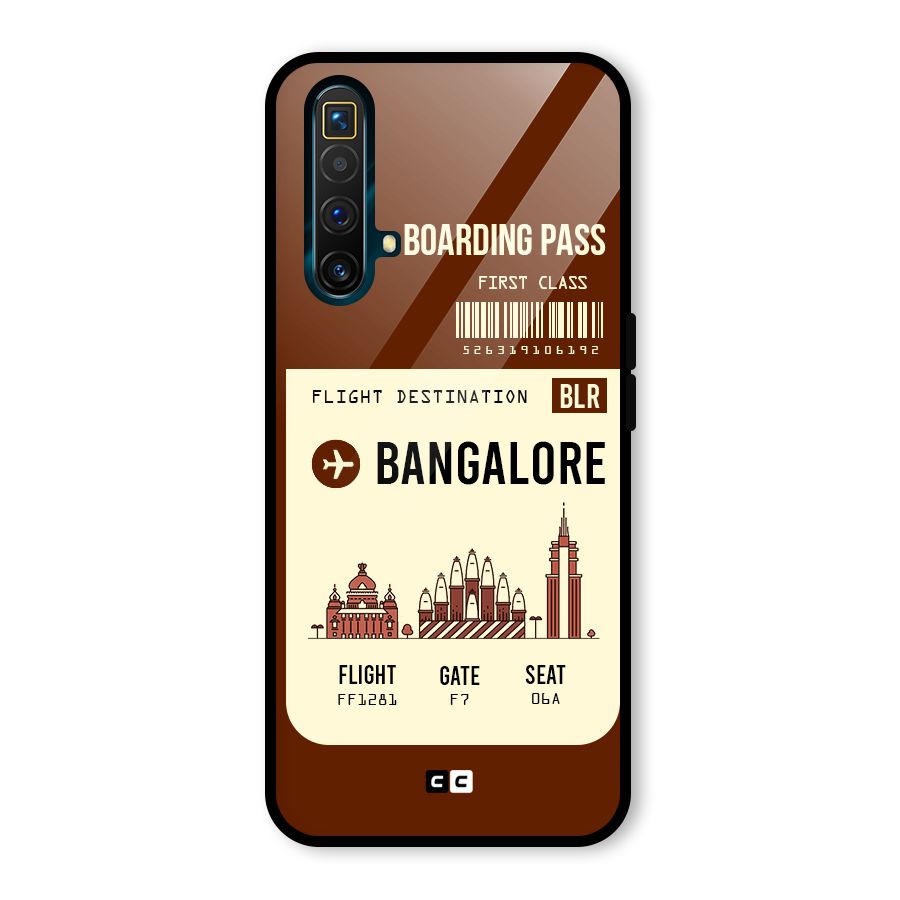 Bangalore Boarding Pass Glass Back Case for Realme X3