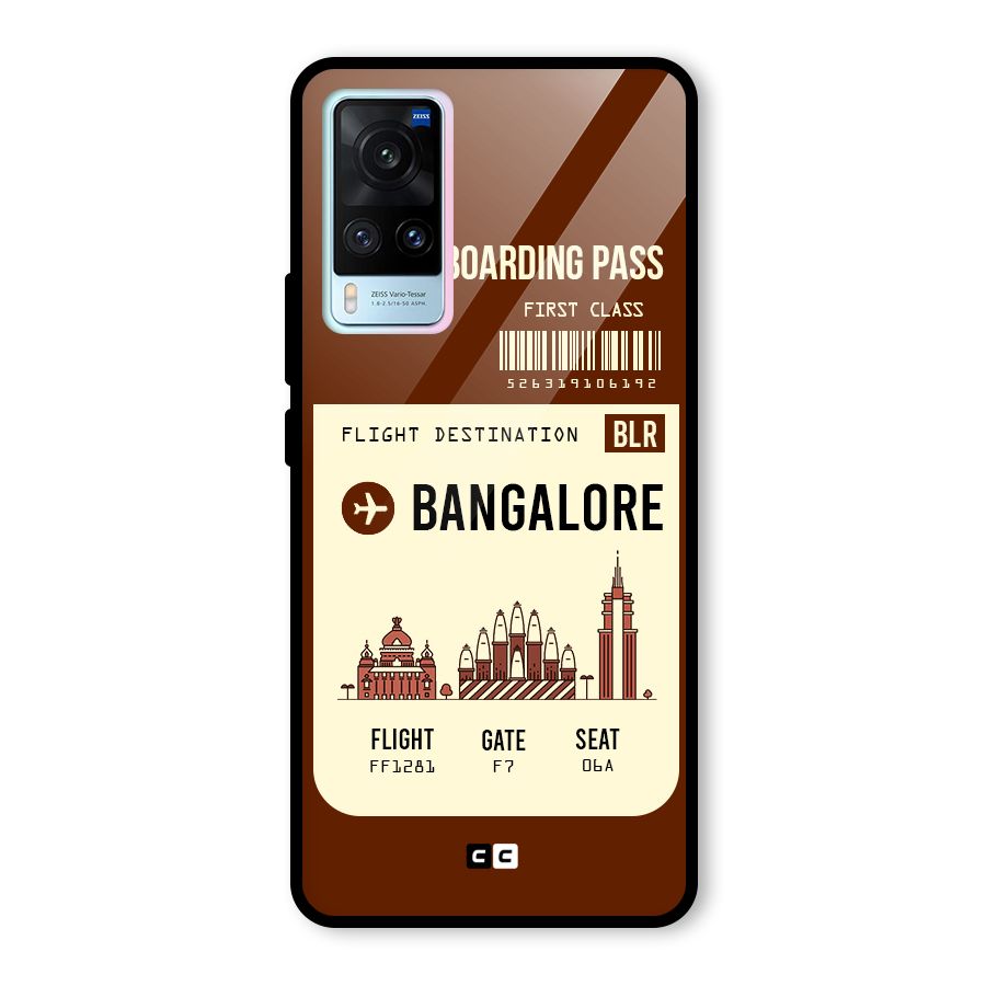 Bangalore Boarding Pass Glass Back Case for Vivo X60