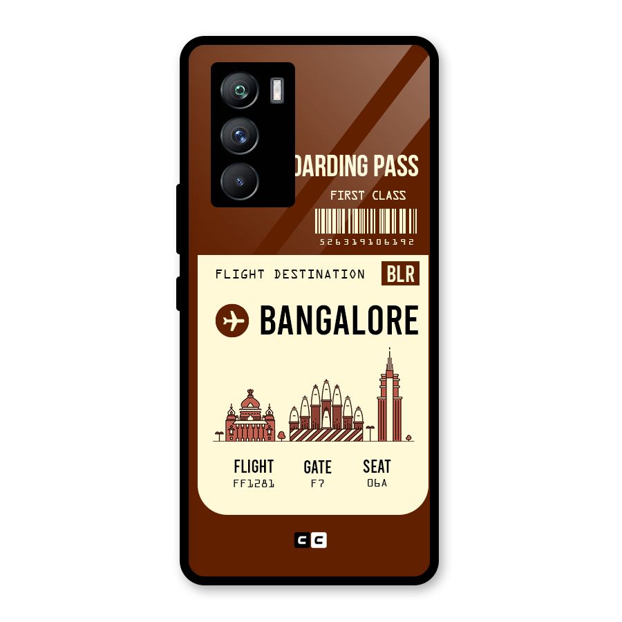 Bangalore Boarding Pass Glass Back Case for Vivo iQOO 9 SE