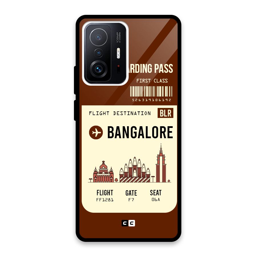 Bangalore Boarding Pass Glass Back Case for Xiaomi 11T Pro