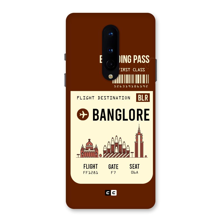 Banglore Boarding Pass Back Case for OnePlus 8