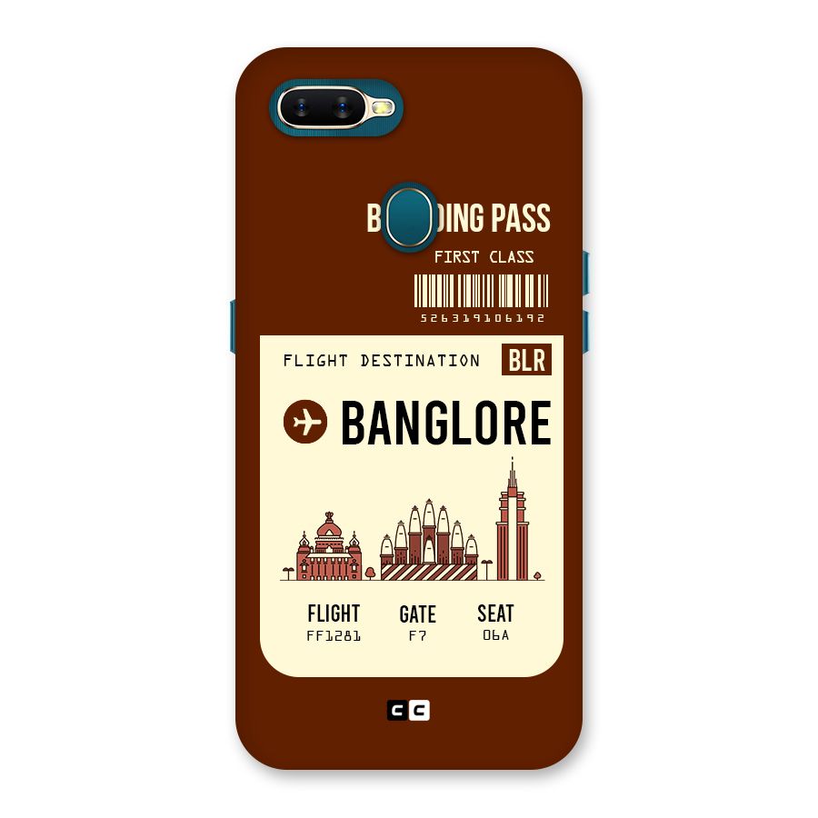 Banglore Boarding Pass Back Case for Oppo A11k