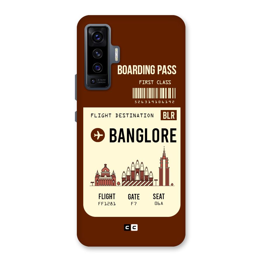 Banglore Boarding Pass Back Case for Vivo X50