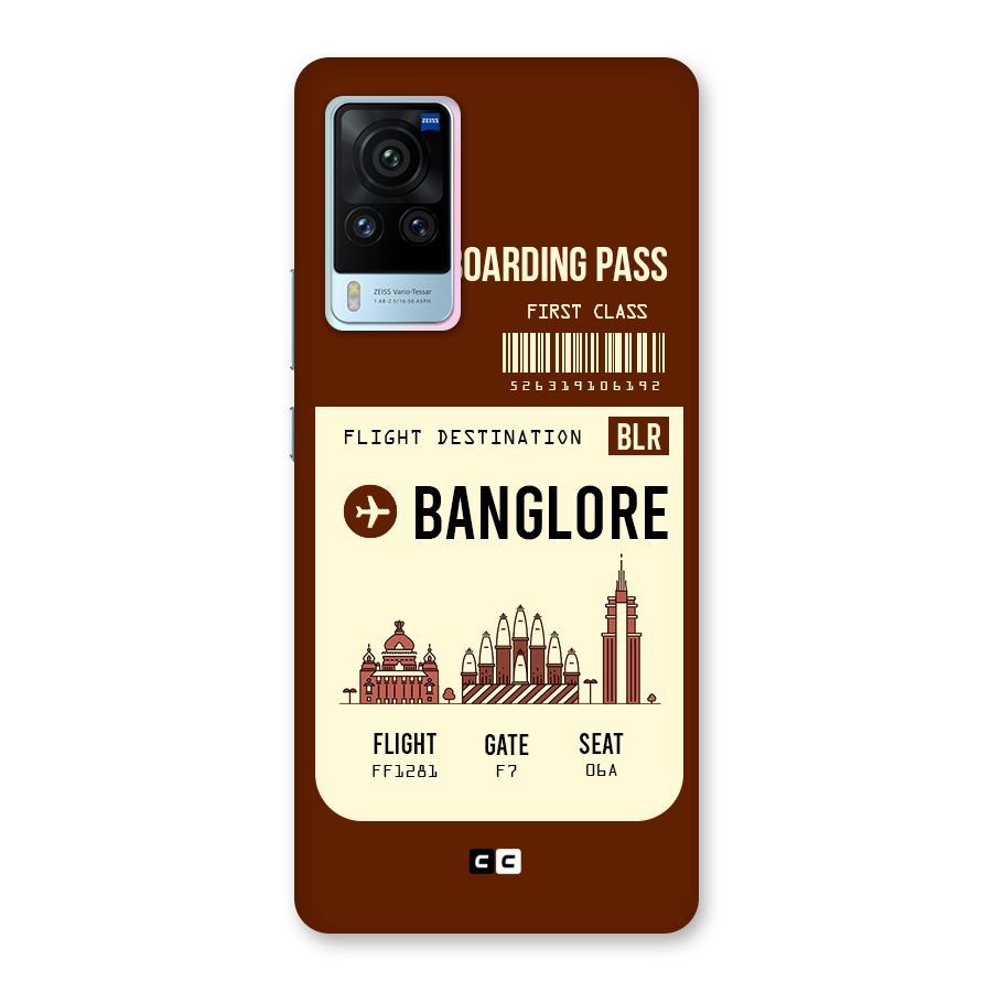 Banglore Boarding Pass Back Case for Vivo X60 Pro