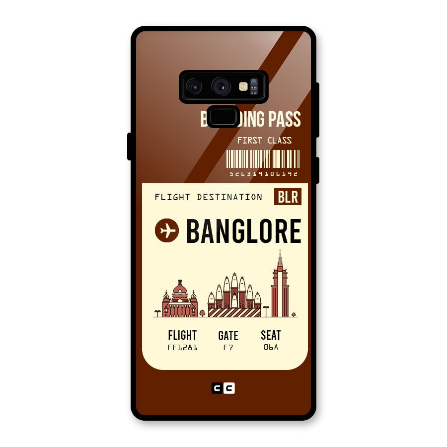 Banglore Boarding Pass Glass Back Case for Galaxy Note 9