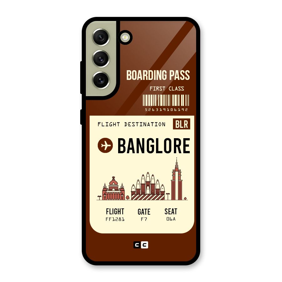 Banglore Boarding Pass Glass Back Case for Galaxy S21 FE 5G