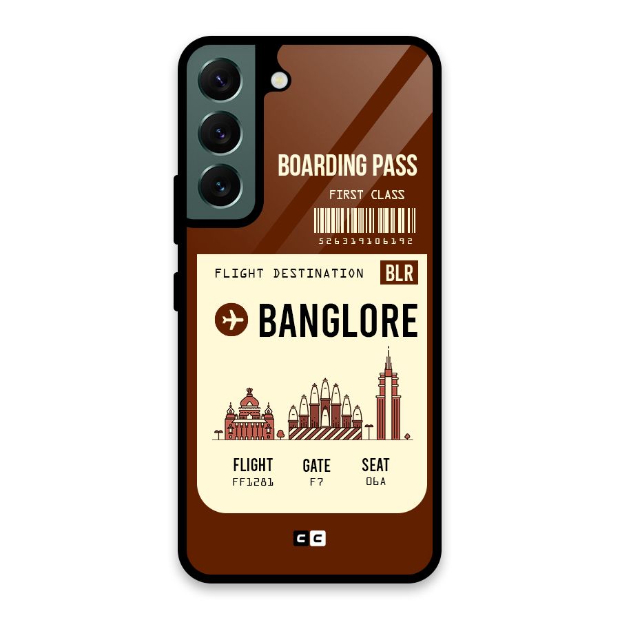 Banglore Boarding Pass Glass Back Case for Galaxy S22 5G