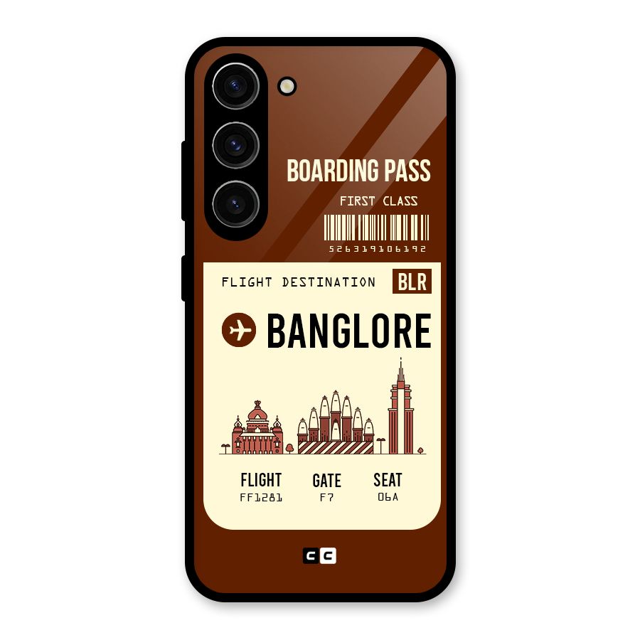 Banglore Boarding Pass Glass Back Case for Galaxy S23