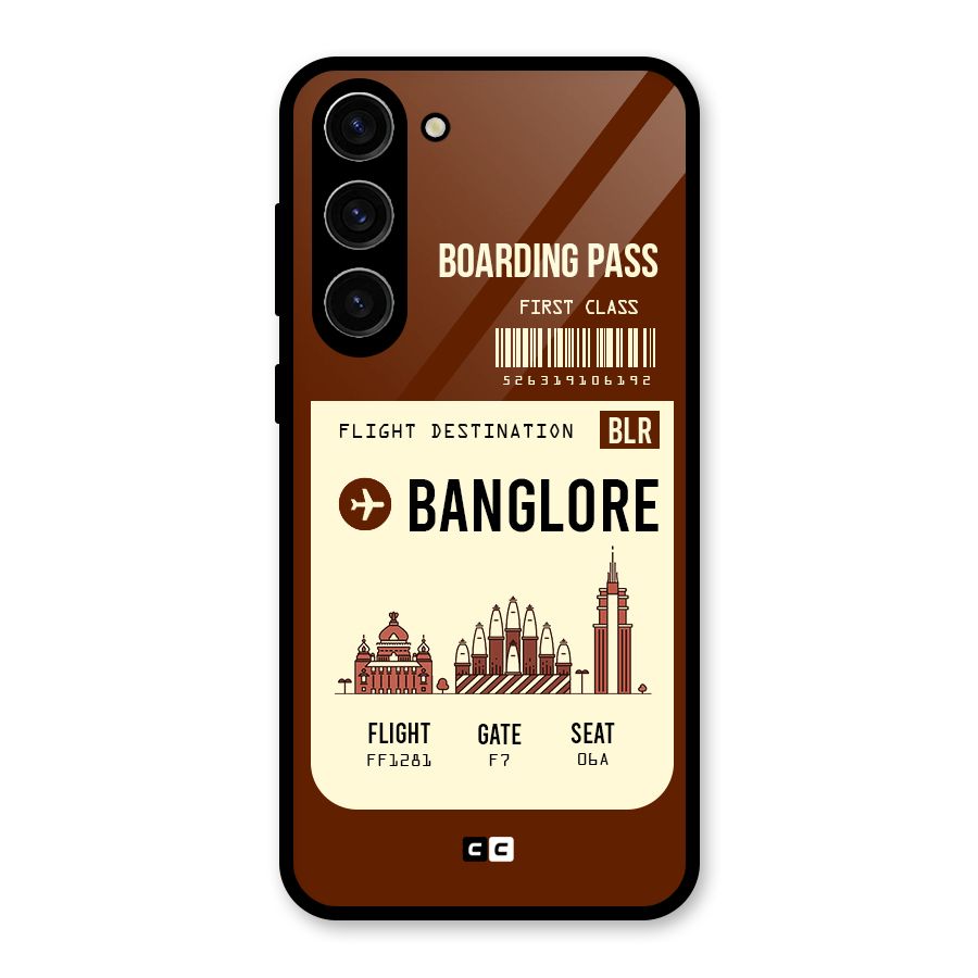 Banglore Boarding Pass Glass Back Case for Galaxy S23 Plus