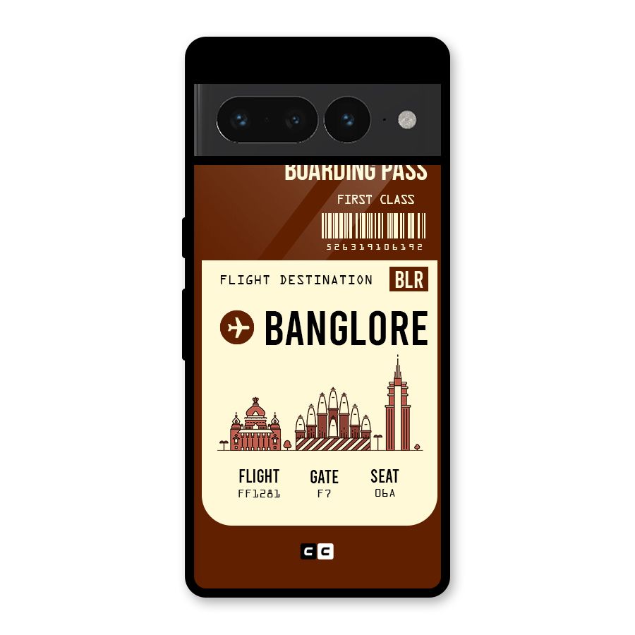 Banglore Boarding Pass Glass Back Case for Google Pixel 7 Pro