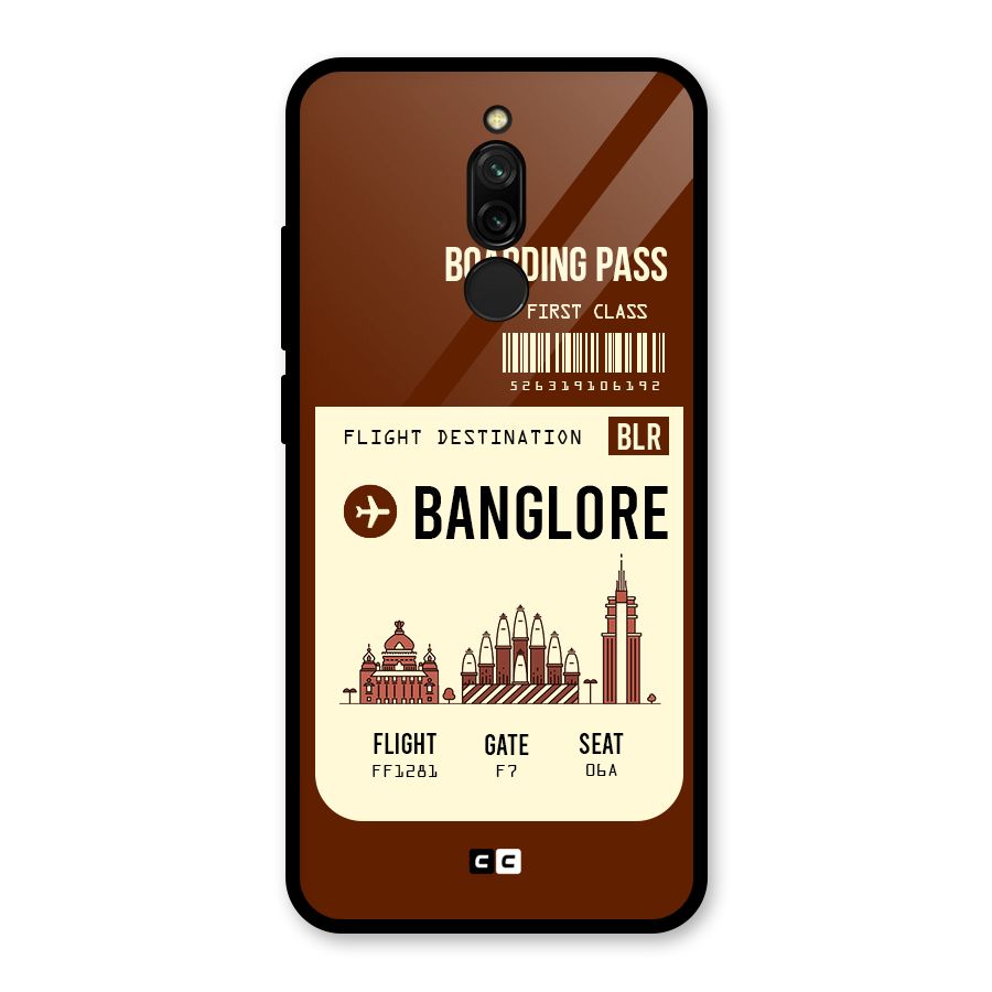 Banglore Boarding Pass Glass Back Case for Redmi 8
