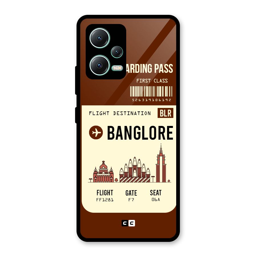 Banglore Boarding Pass Glass Back Case for Redmi Note 12 5G