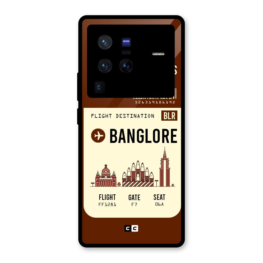Banglore Boarding Pass Glass Back Case for Vivo X80 Pro
