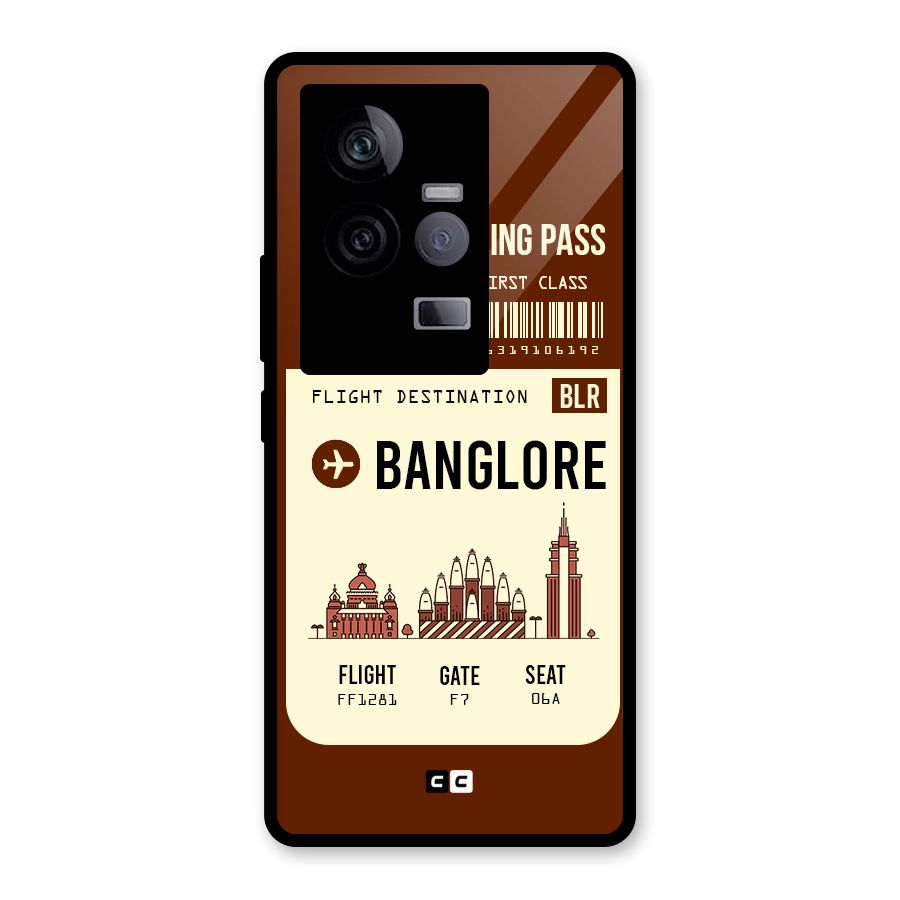 Banglore Boarding Pass Glass Back Case for Vivo iQOO 11 5G