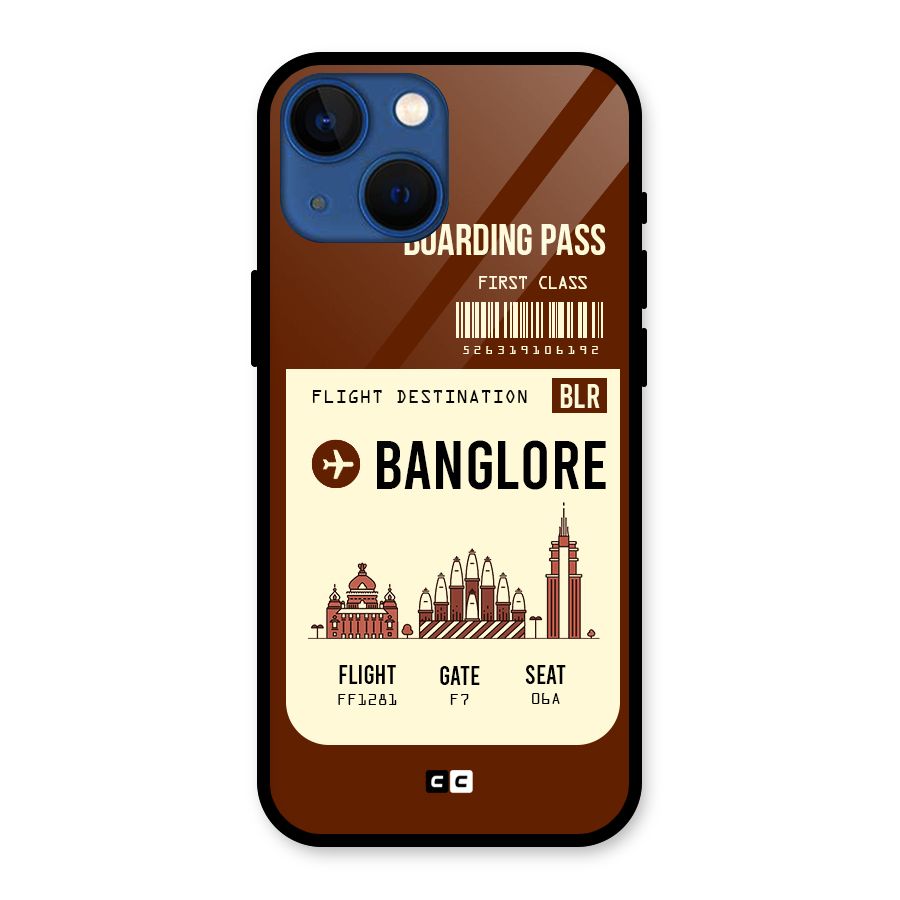 Banglore Boarding Pass Glass Back Case for iPhone 13 Mini