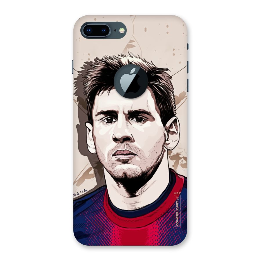 Barca King Messi Back Case for iPhone 7 Plus Logo Cut