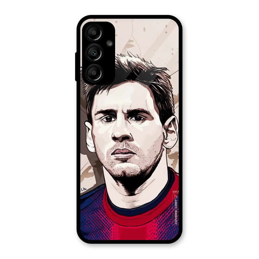 Barca King Messi Glass Back Case for Galaxy A14 5G