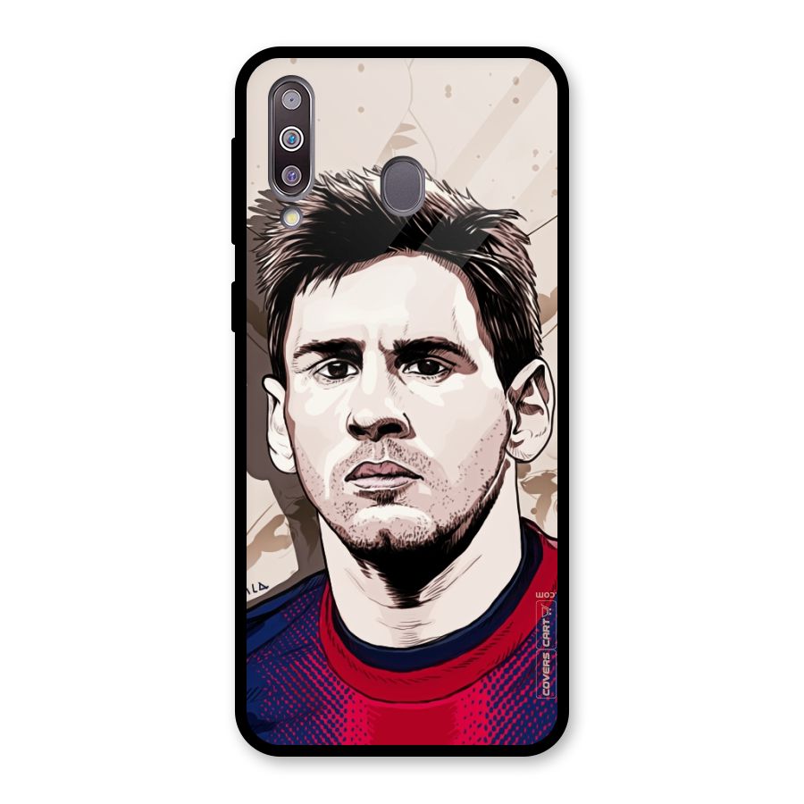 Barca King Messi Glass Back Case for Galaxy M30