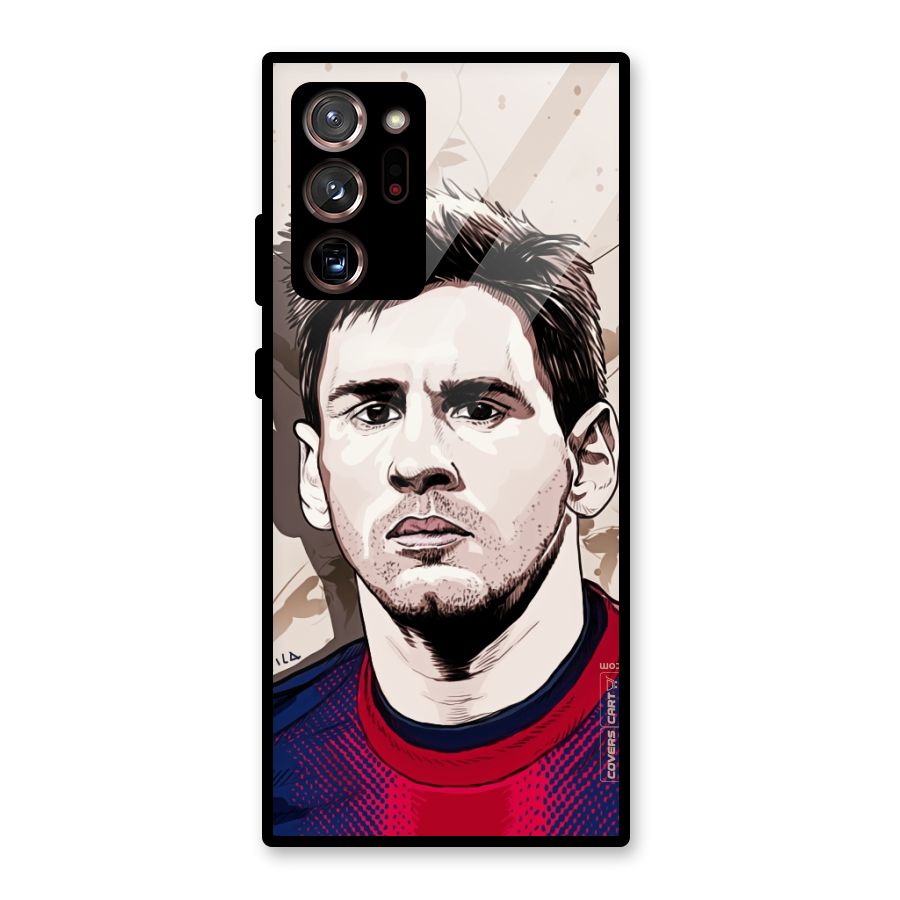 Barca King Messi Glass Back Case for Galaxy Note 20 Ultra 5G