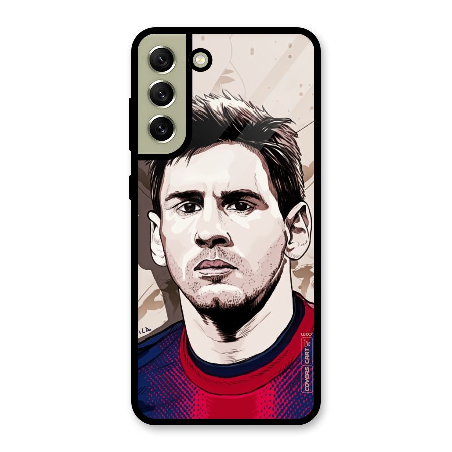Barca King Messi Glass Back Case for Galaxy S21 FE 5G