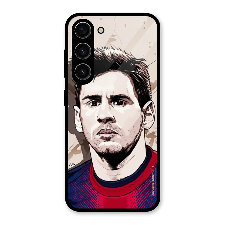 Barca King Messi Glass Back Case for Galaxy S23