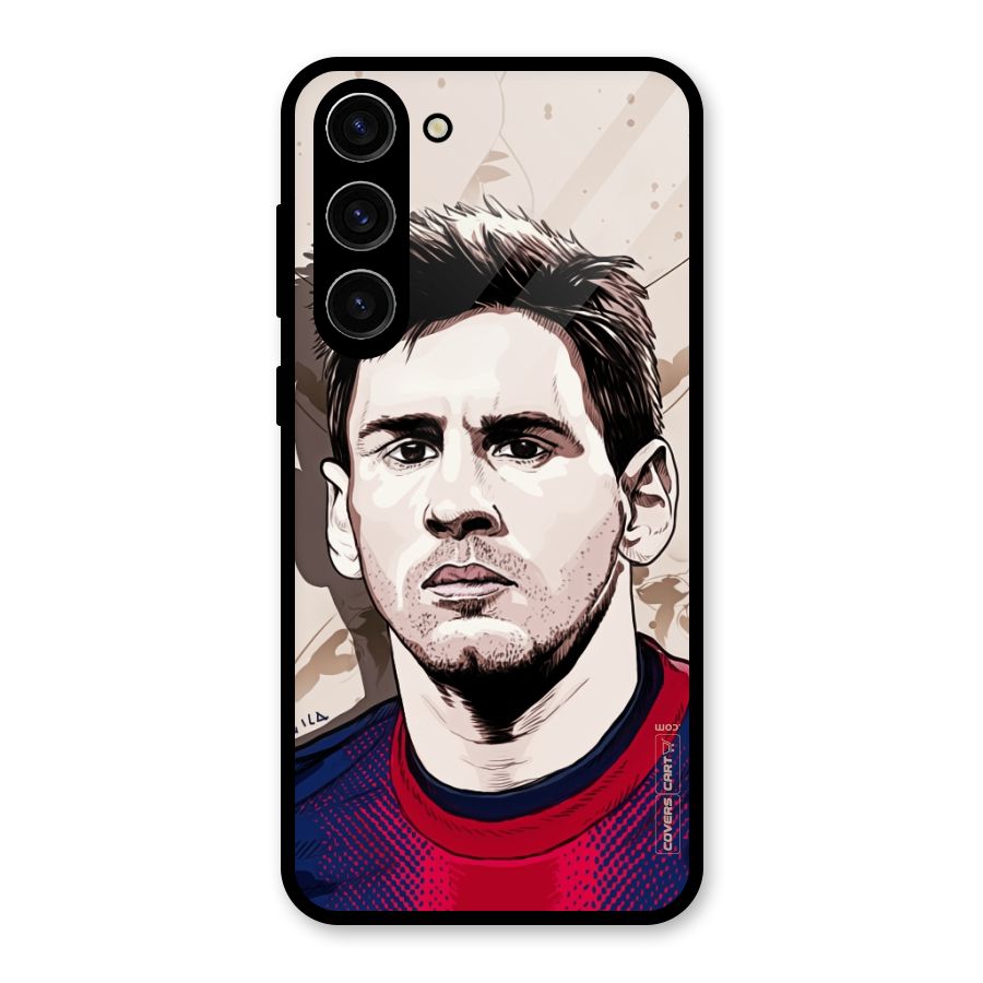 Barca King Messi Glass Back Case for Galaxy S23 Plus