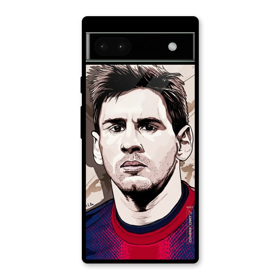 Barca King Messi Glass Back Case for Google Pixel 6a