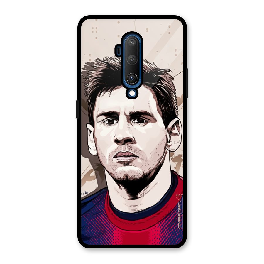 Barca King Messi Glass Back Case for OnePlus 7T Pro