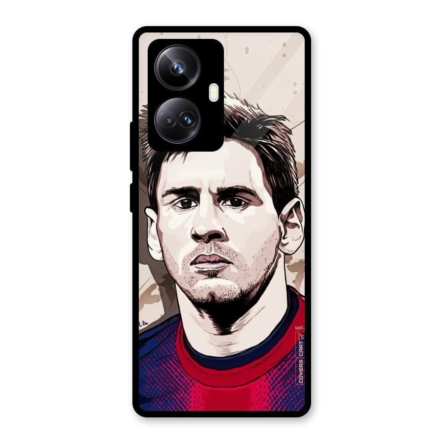 Barca King Messi Glass Back Case for Realme 10 Pro Plus