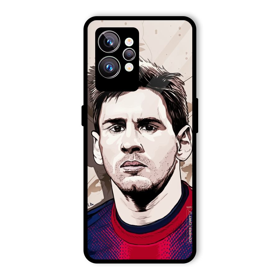 Barca King Messi Glass Back Case for Realme GT2 Pro